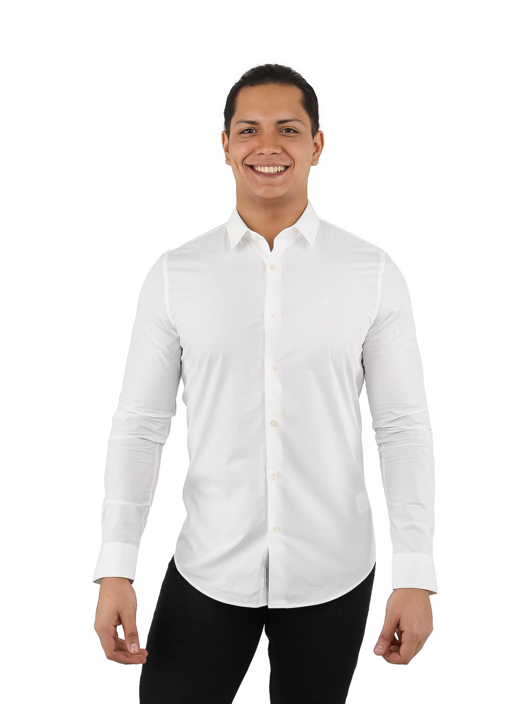 Camisa Calvin Klein Slim Stretch Blanca para Hombre