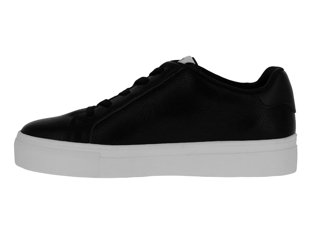 Tenis negros Karl Lagerfeld con suela blanca y logotipo lateral con cristales.