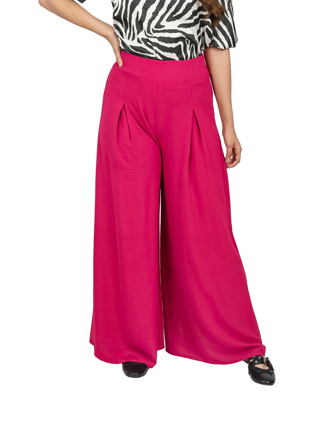Pantalón Ancho Juliana Favela Magenta para Mujer