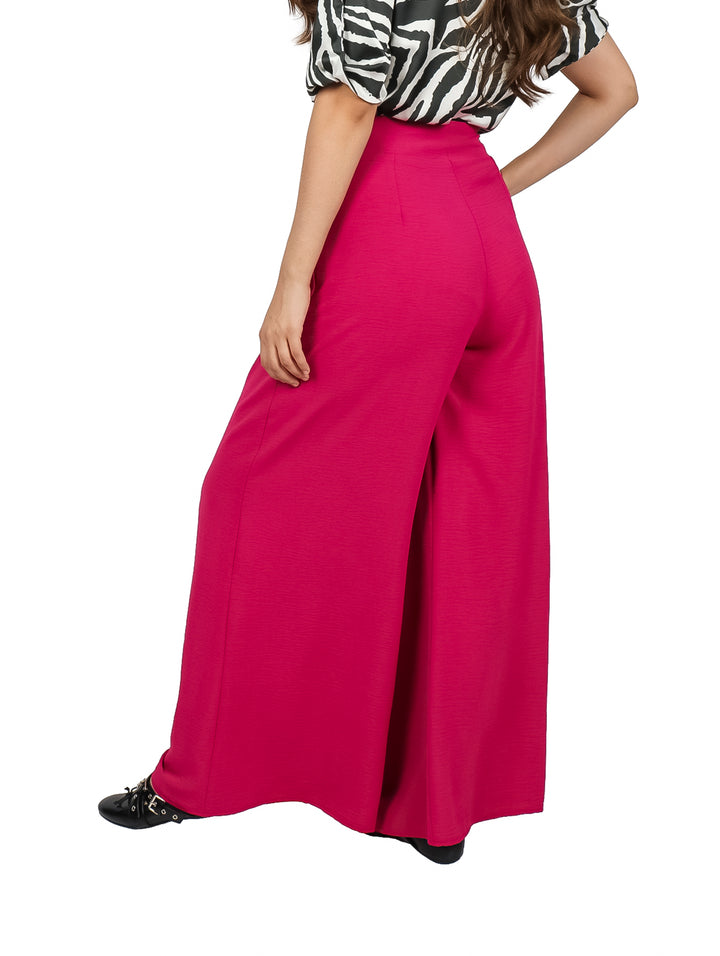 Pantalón Ancho Juliana Favela Magenta para Mujer