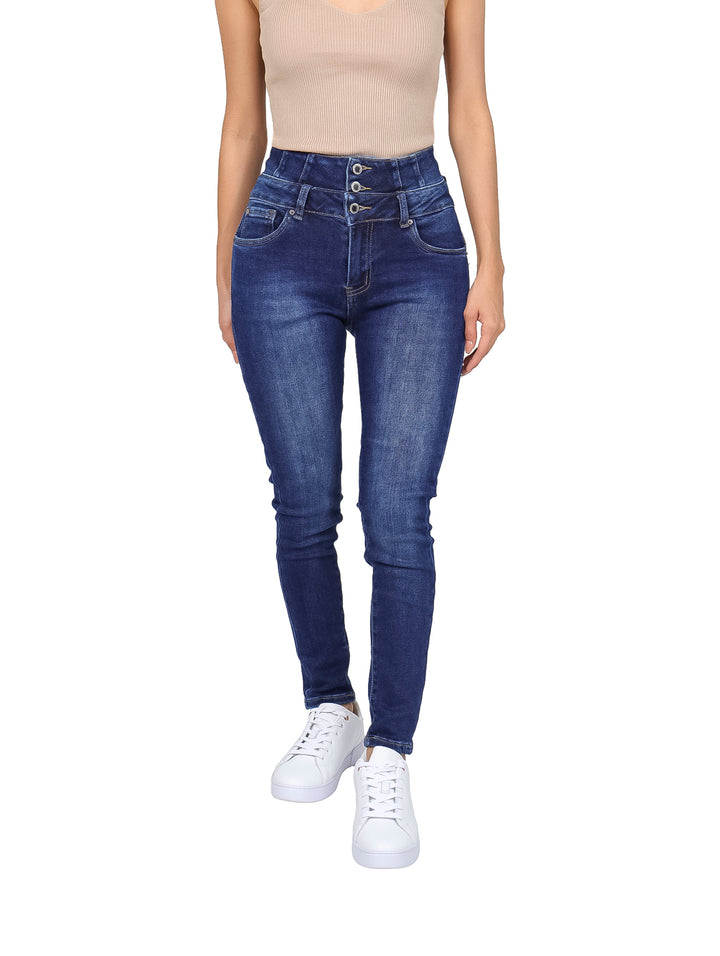 Jeans NYD Jeans Stone con Botones Expuestos para Mujer