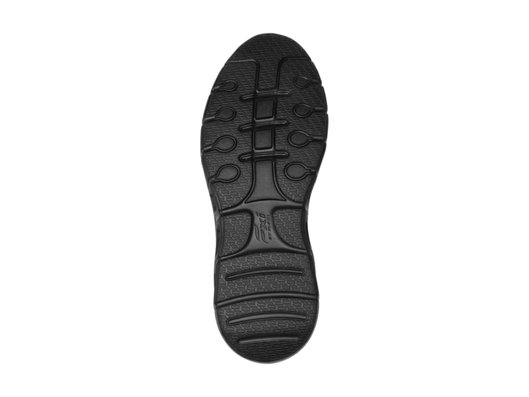Zapato deportivo Flexi color negro, diseño sin cordones con suela amortiguada y tejido transpirable.