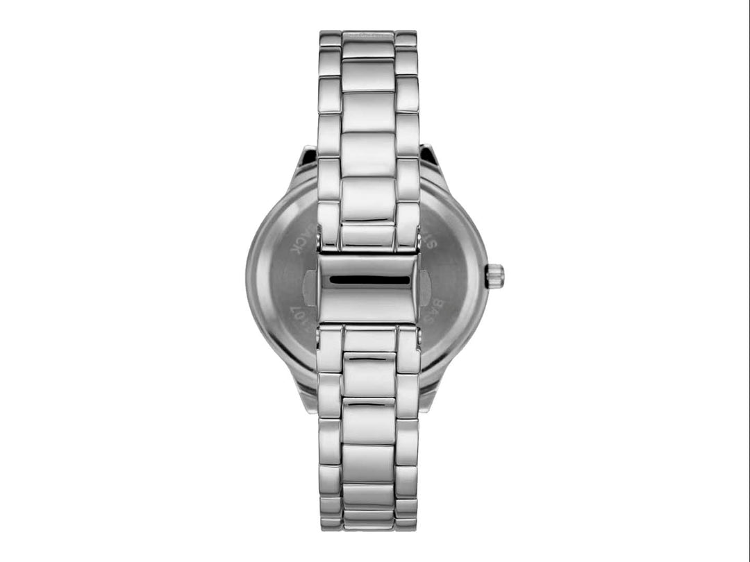 Set de 6 piezas en color plata que incluye un reloj y cinco pulseras decoradas con cristales para Mujer.