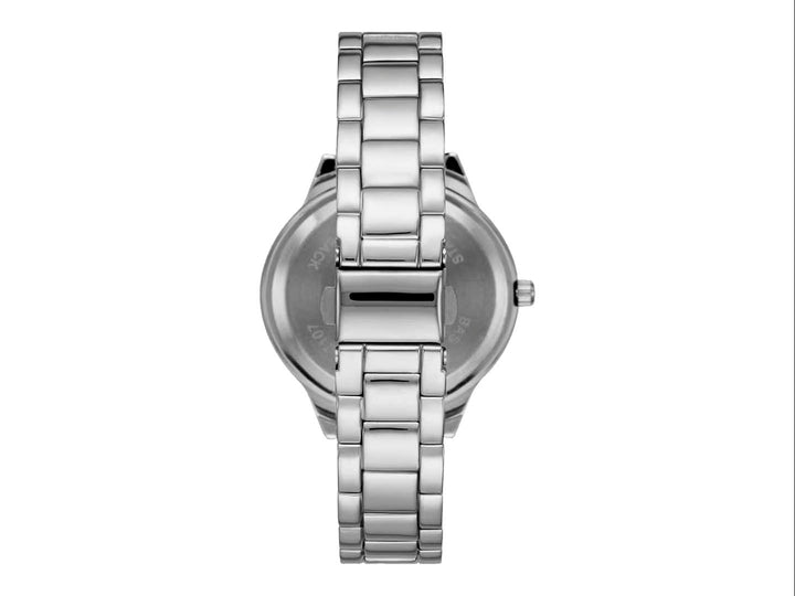 Set de 6 piezas en color plata que incluye un reloj y cinco pulseras decoradas con cristales para Mujer.