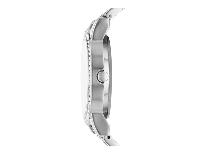 Set de 6 piezas en color plata que incluye un reloj y cinco pulseras decoradas con cristales para Mujer.