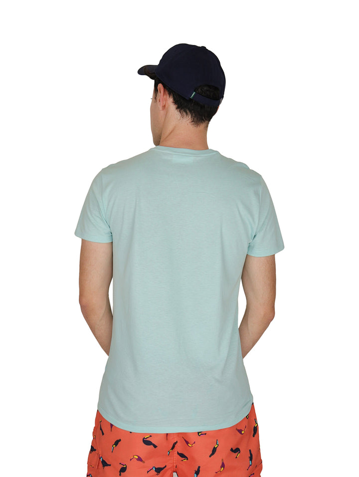 Playera Lacoste Pima Crewneck Azul Claro para Hombre