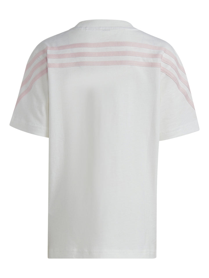Conjunto infantil Adidas blanco y rosa con estampados de Mickey y Minnie Mouse.