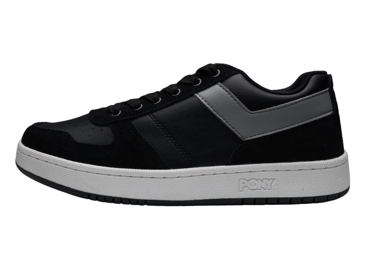 Tenis PONY City Wings color negro con detalles en gris y suela blanca.