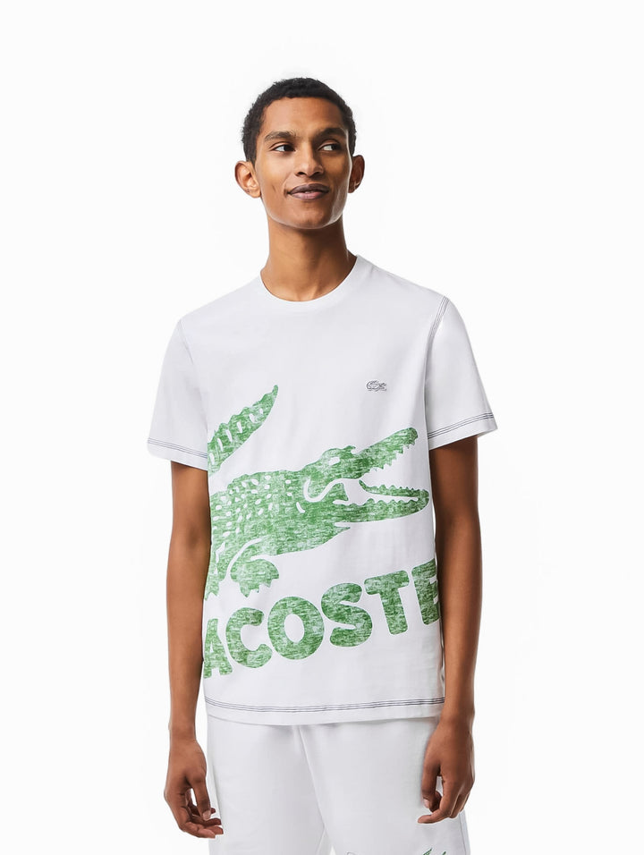 Playera Lacoste Blanca Regular Fit para Hombre