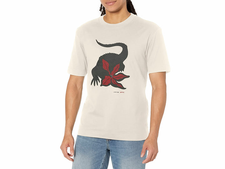 Playera Lacoste Stranger Things Color Farine para Hombre