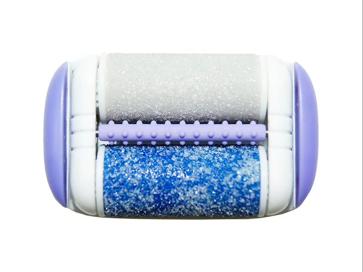 Depiladora recargable TIMCO 3 en 1 color blanco y morado con tres cabezales intercambiables sobre fondo blanco.