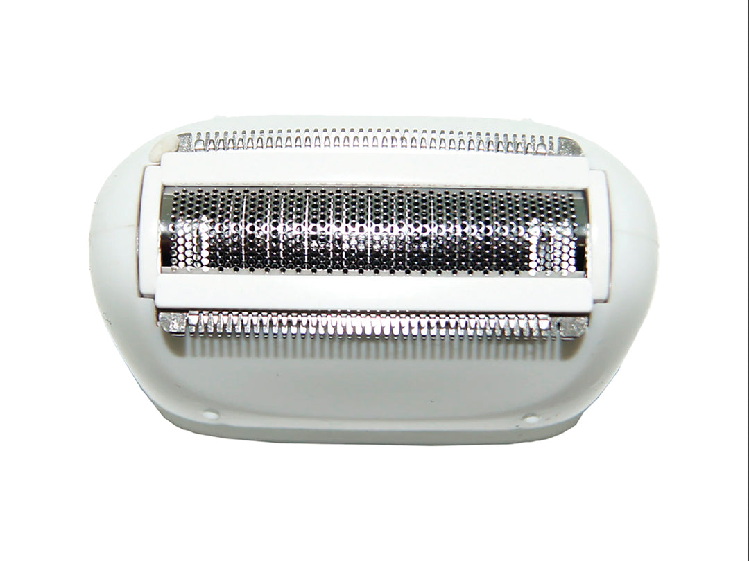 Depiladora recargable TIMCO 3 en 1 de color blanco con detalles en rosa y tres cabezales intercambiables.