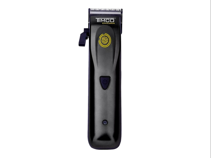 Recortadora inalámbrica profesional TIMCO Chicana en color negro con acabado brillante.