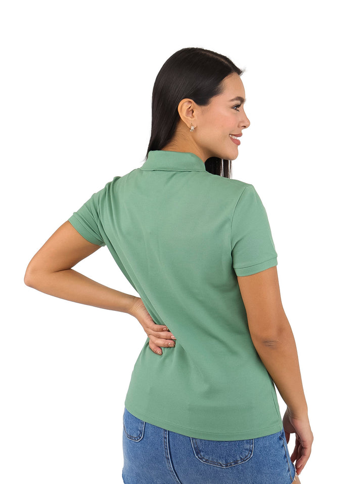 Polo Lacoste Slim Fit Verde para Mujer