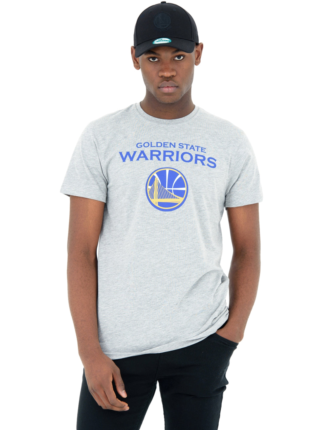 Playera New Era Golden State Warriors Gris para Hombre