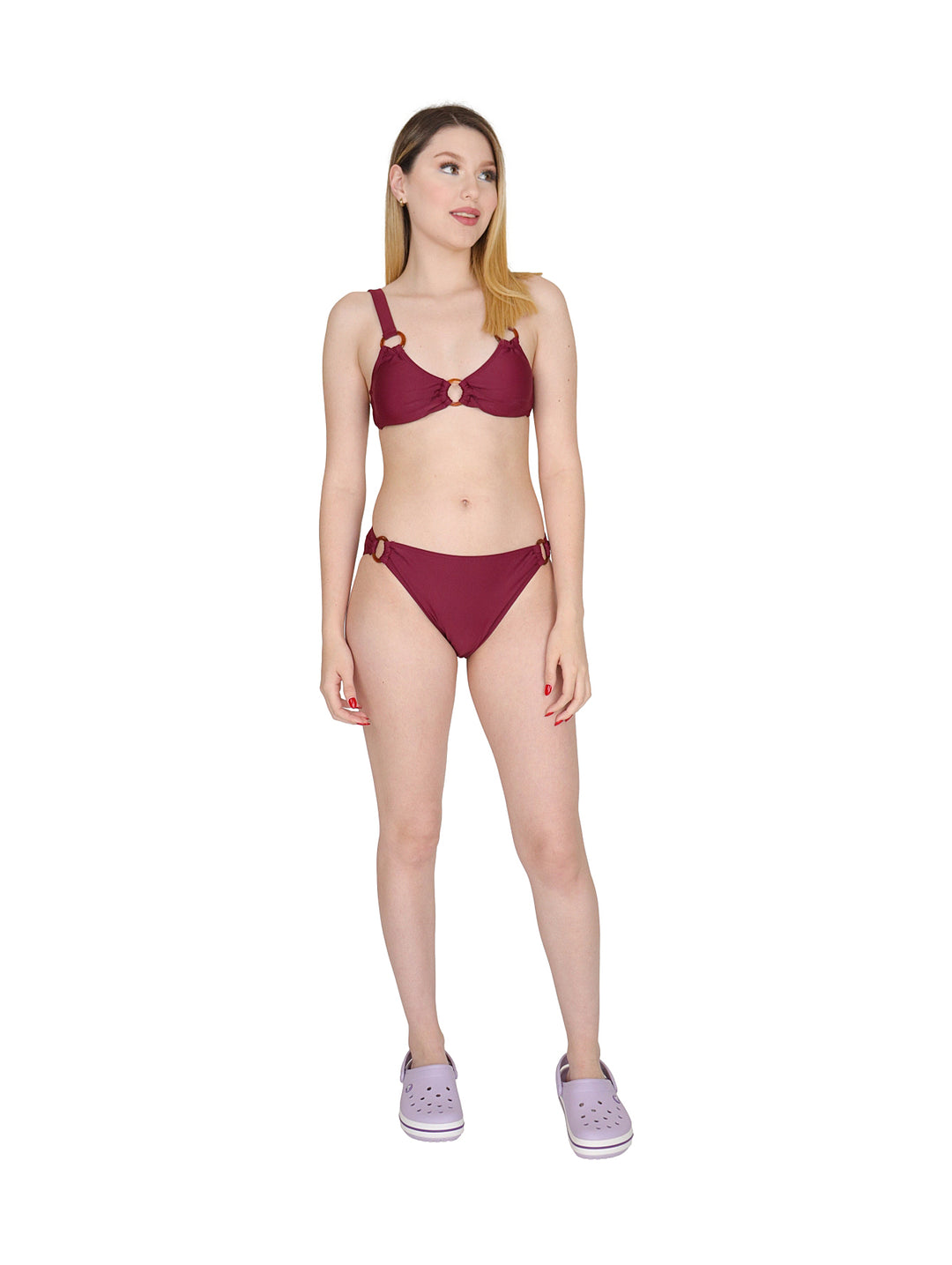 Traje de Baño Bikini LOB Color Tinto para Mujer