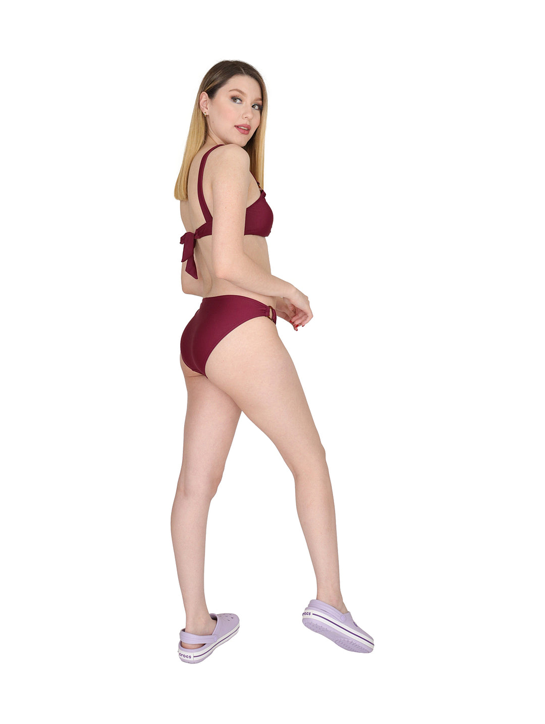 Traje de Baño Bikini LOB Color Tinto para Mujer