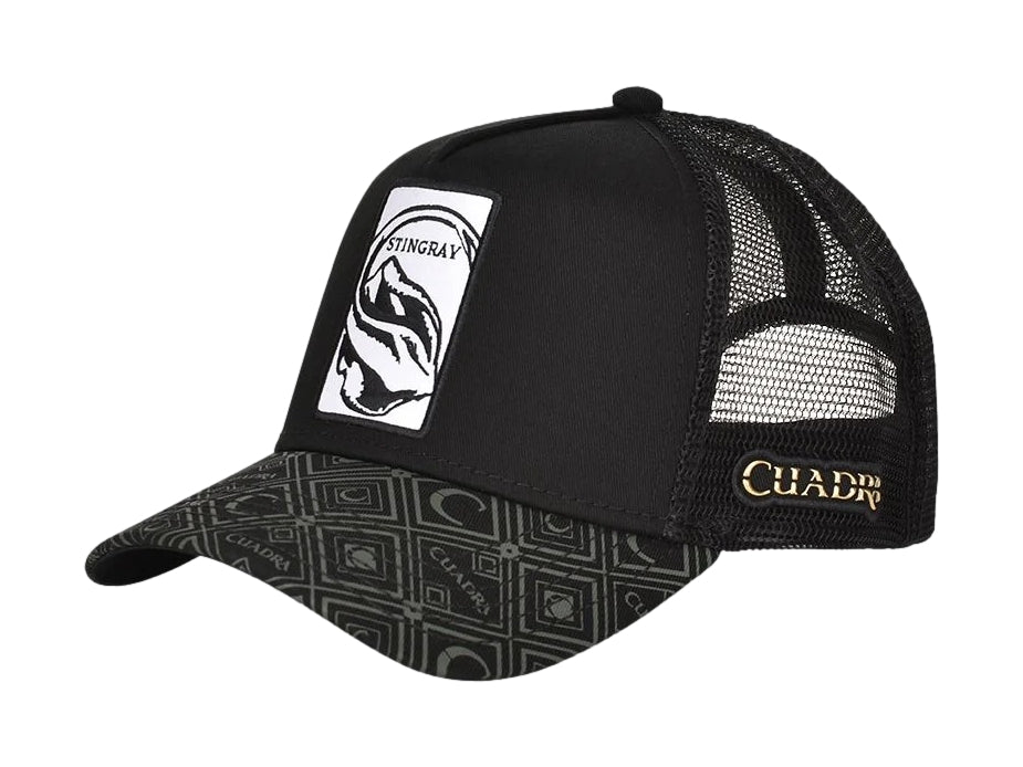 Gorra Cuadra Mantarraya Negro para Hombre