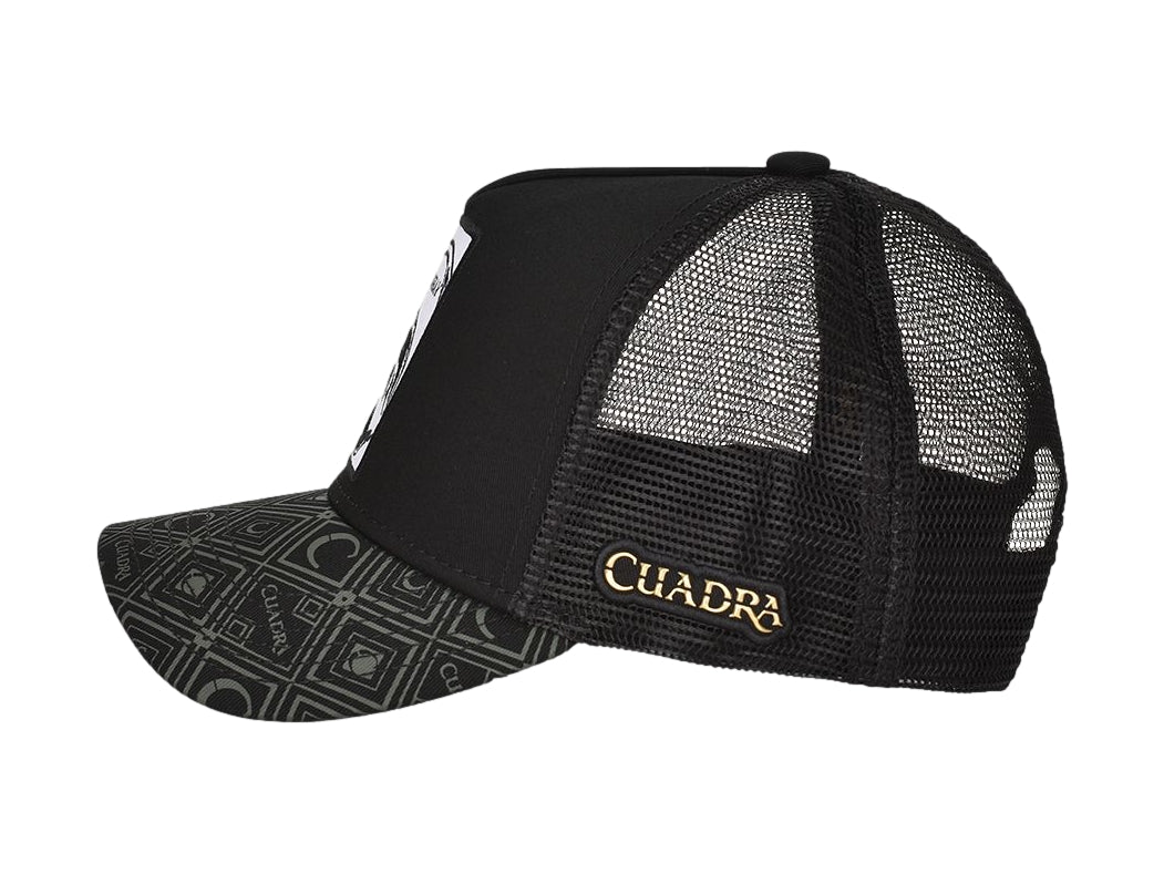 Gorra Cuadra Mantarraya Negro para Hombre