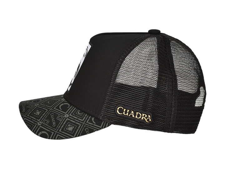 Gorra Cuadra Mantarraya Negro para Hombre