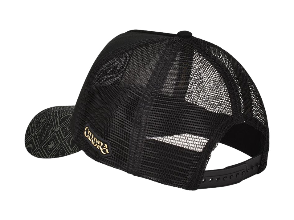 Gorra Cuadra Mantarraya Negro para Hombre