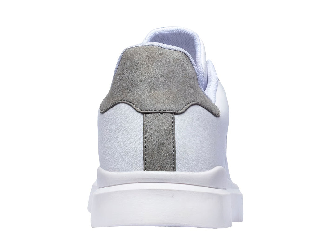 Tenis blancos de Aeropostale con detalles en gris y suela blanca.