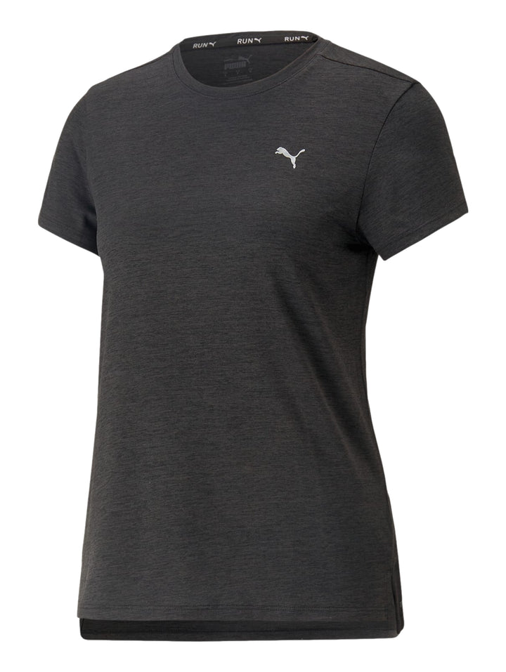 Playera Puma Run Favorite Negro Jaspeado para Mujer