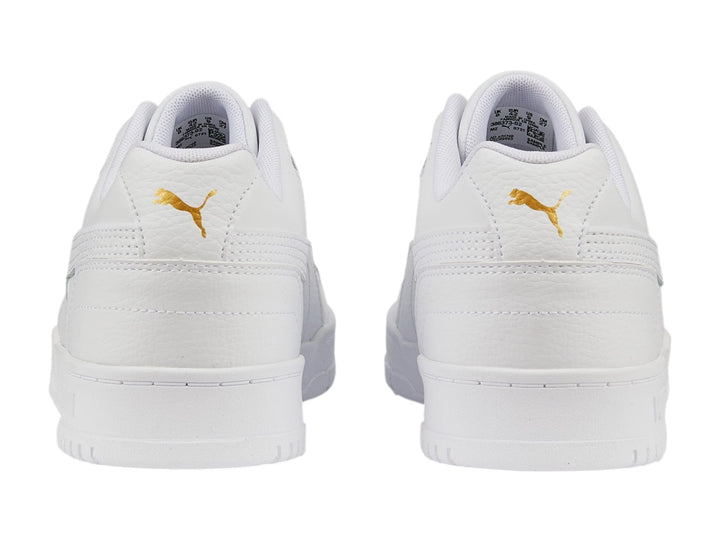 Tenis PUMA RBD Game Low en color blanco total, vista lateral.