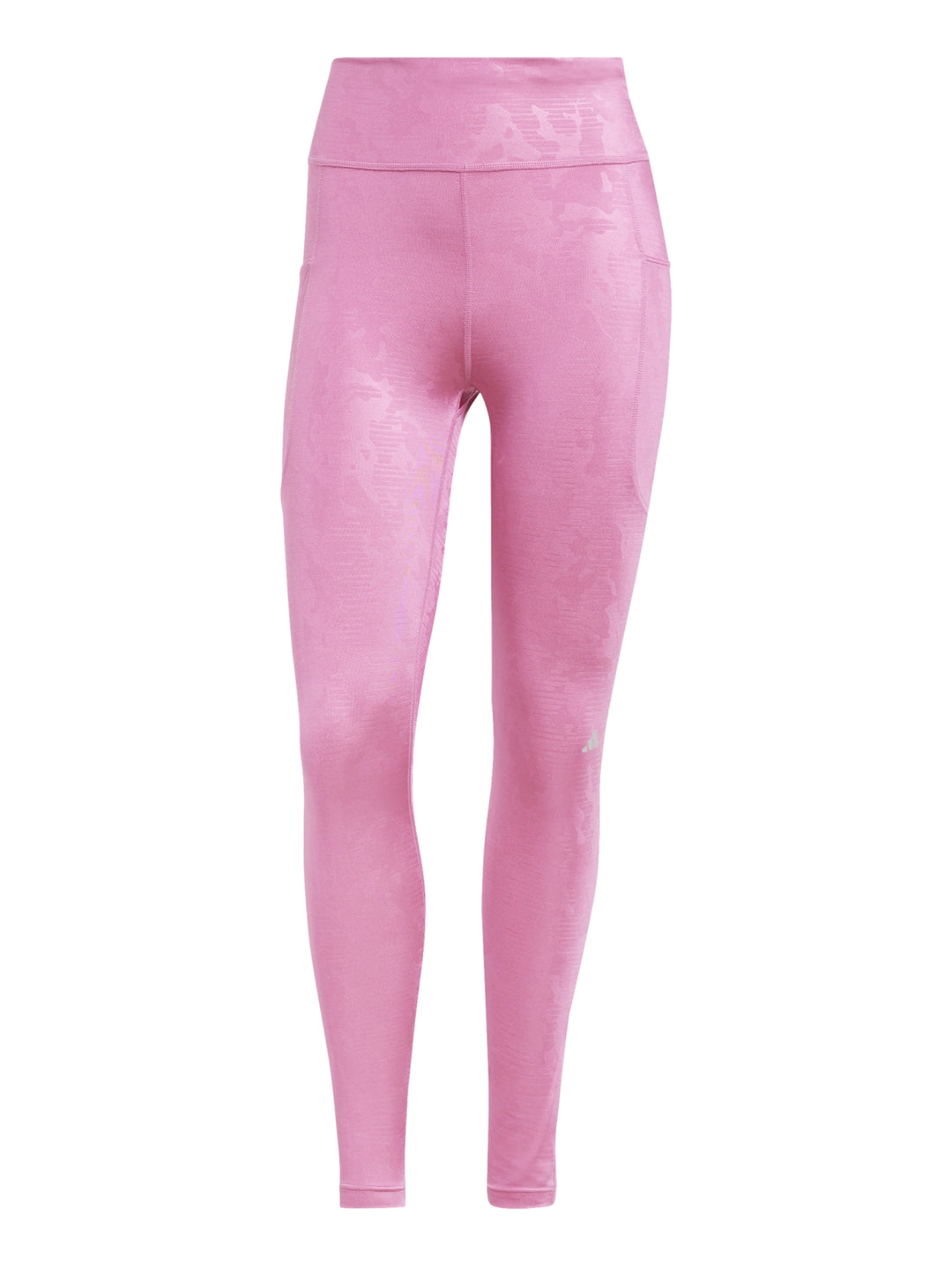 Mallas deportivas Adidas color rosa con estampado de camuflaje tono sobre tono.