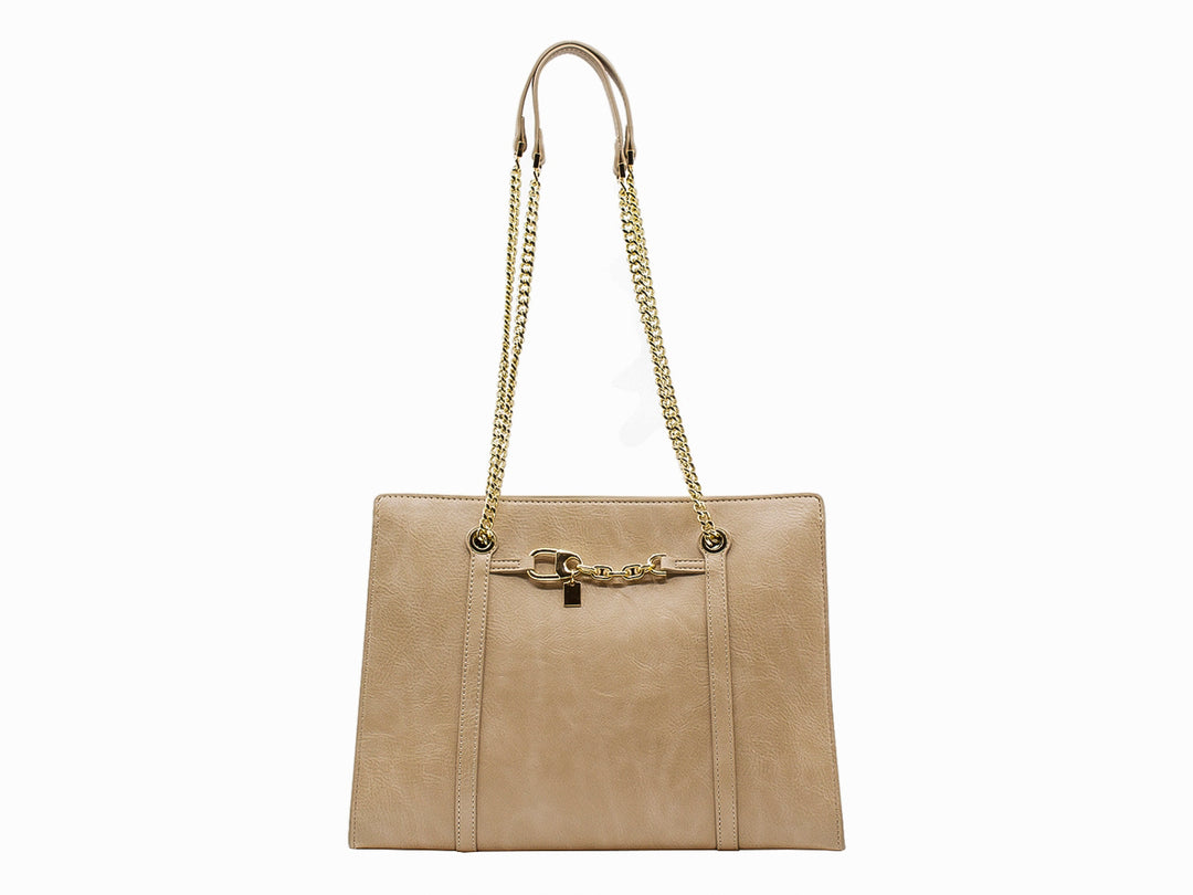 Bolsa de Hombro MM Bolsas Color Nude para Mujer