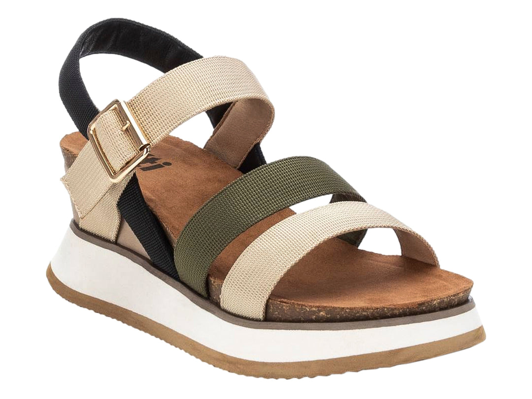 Sandalias de Plataforma XTI Color Kaki para Mujer