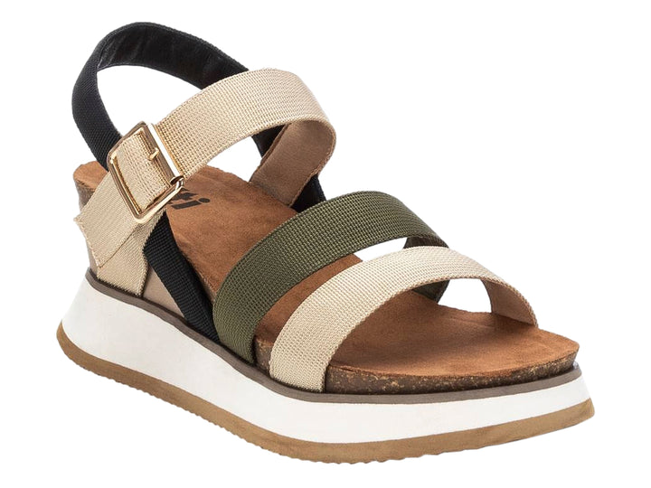 Sandalias de Plataforma XTI Color Kaki para Mujer