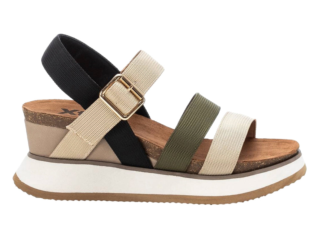Sandalias de Plataforma XTI Color Kaki para Mujer