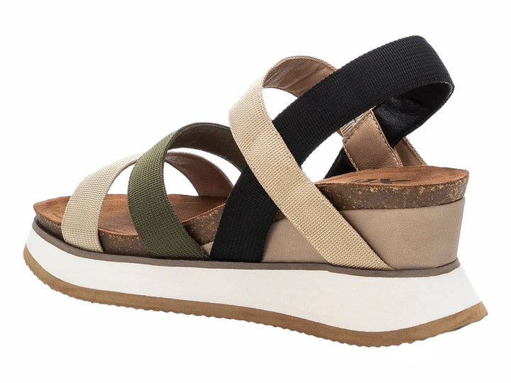 Sandalias de Plataforma XTI Color Kaki para Mujer