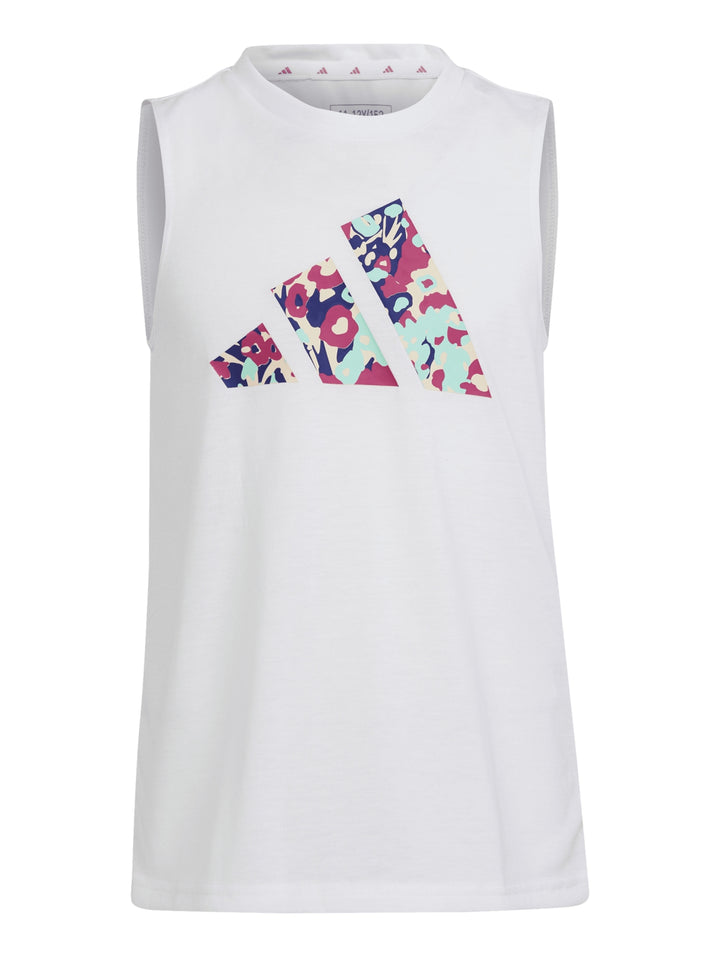 Playera Adidas sin mangas Blanco Multicolor para Niña