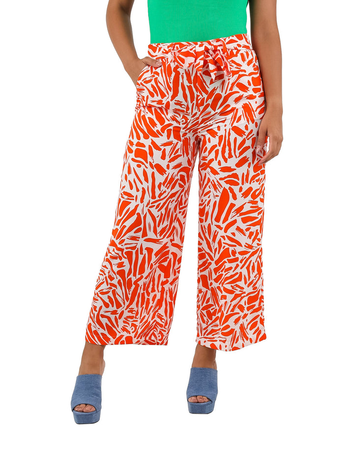 Pantalón Estampado Naranja Salsa para Mujer