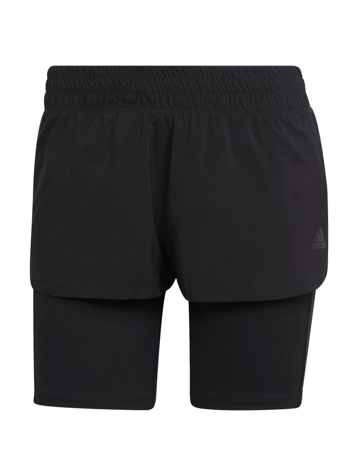 Pantalones cortos deportivos Adidas 2 en 1 color negro para mujer.