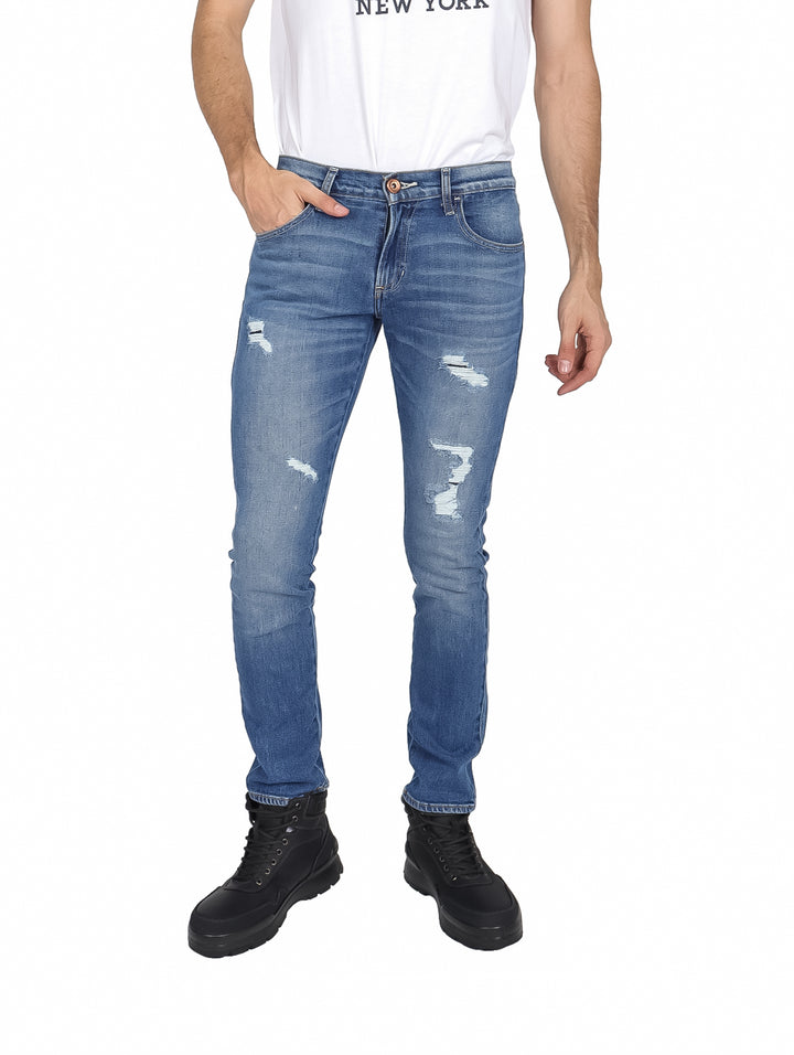 Jeans OGGI Black Moto Color Bleach para Hombre