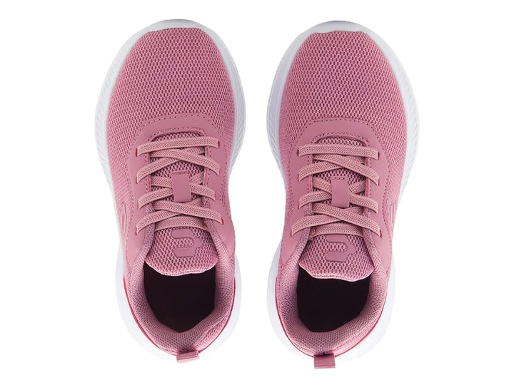 Tenis deportivos Charly color rosa con suela blanca y tejido de malla transpirable.