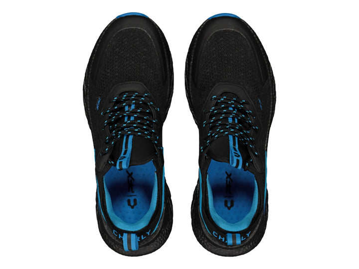 Tenis Charly para Baloncesto Negro con Azul para Hombre