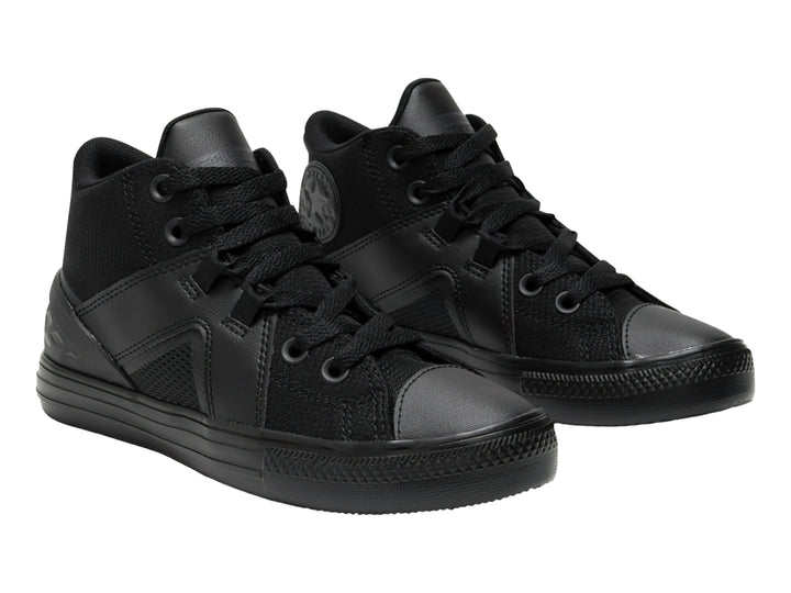Tenis Converse Chuck Taylor All Star Flux Ultra Mid en color negro total con diseño deportivo.