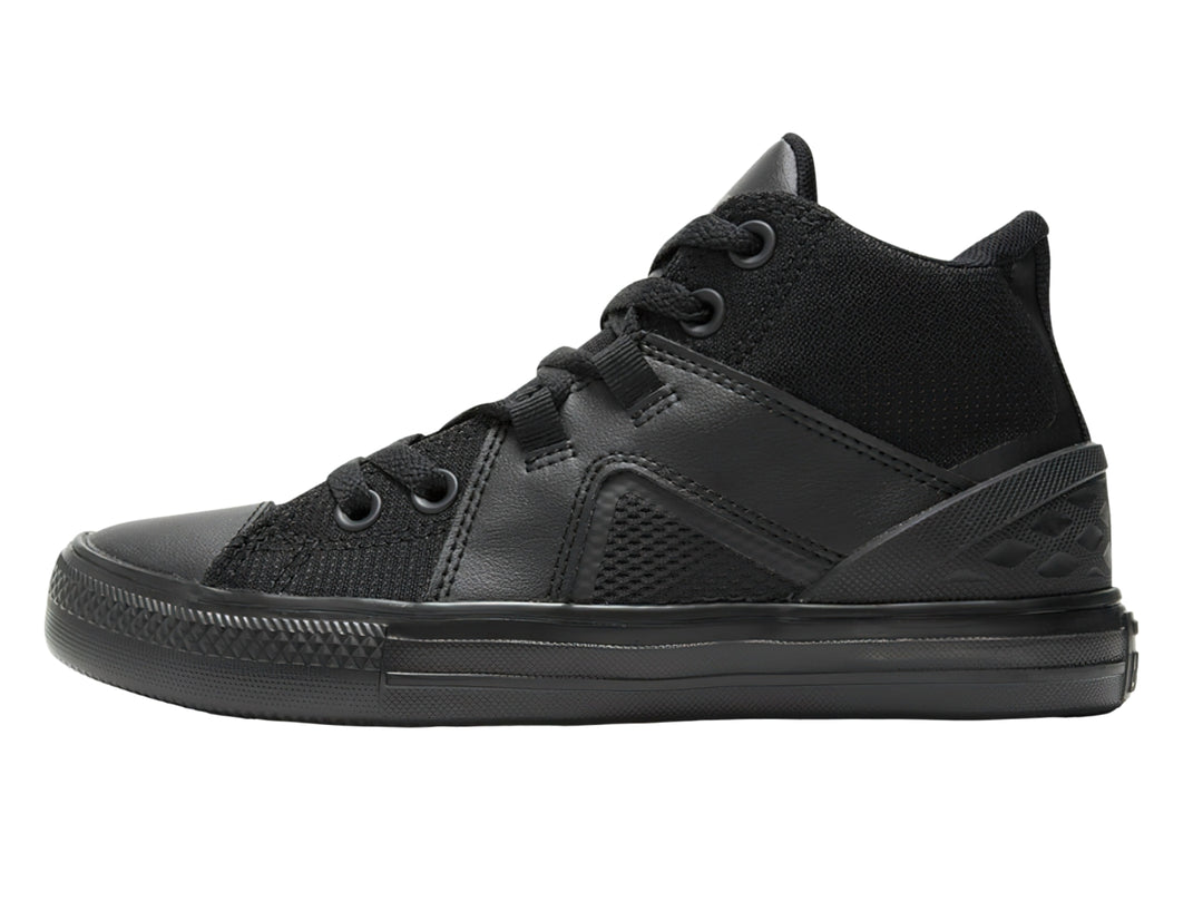 Tenis Converse Chuck Taylor All Star Flux Ultra Mid en color negro total con diseño deportivo.