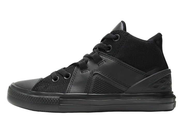 Tenis Converse Chuck Taylor All Star Flux Ultra Mid en color negro total con diseño deportivo.