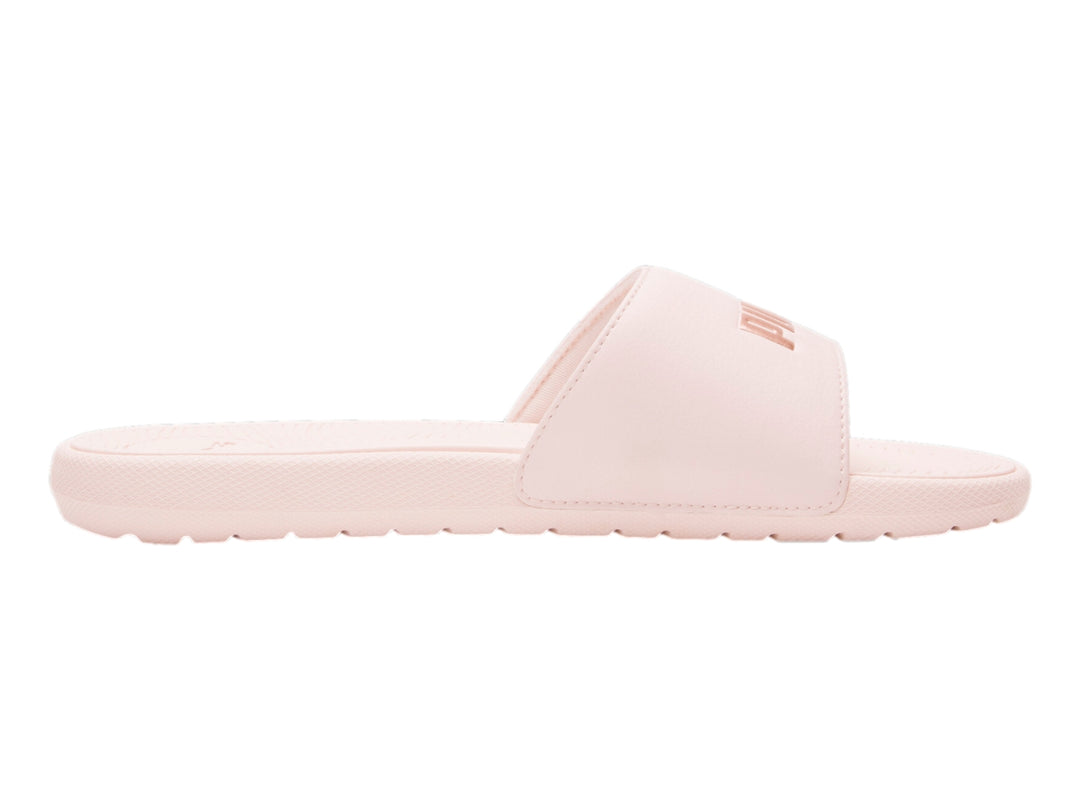Sandalia PUMA Cool Cat 2.0 en color rosa claro con diseño plano y correa ancha.