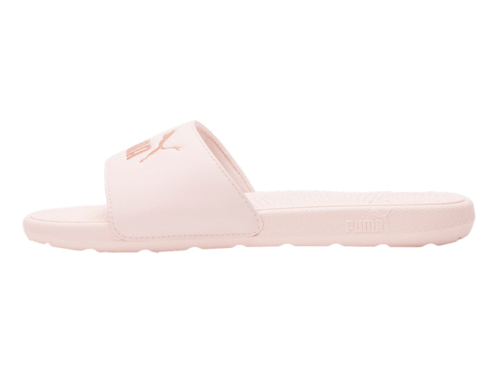 Sandalia PUMA Cool Cat 2.0 en color rosa claro con diseño plano y correa ancha.