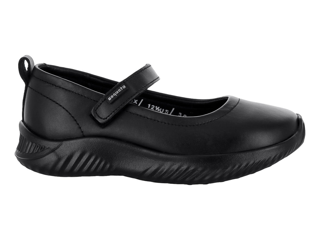 Zapatos Coqueta Negros de Piel para Niña