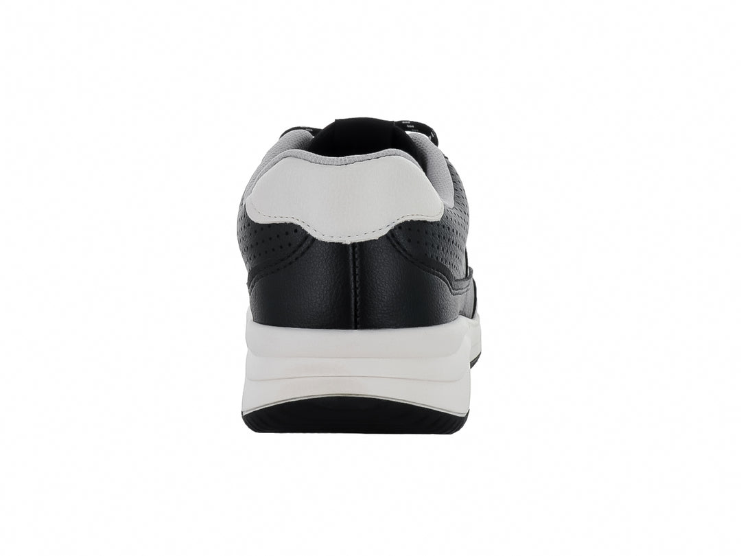 Tenis deportivos BR Sport en color negro con suela blanca y detalles laterales en blanco.