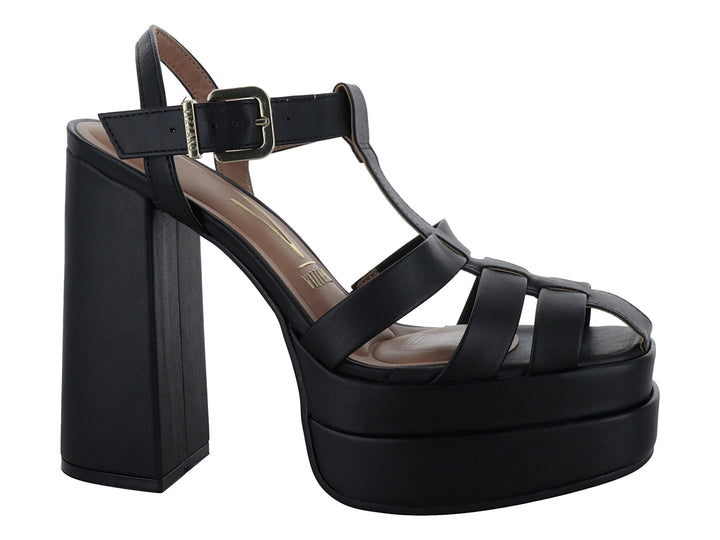 Sandalias Vizzano Tacón Cuadrado Negro para Mujer