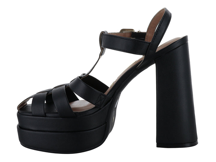Sandalias Vizzano Tacón Cuadrado Negro para Mujer