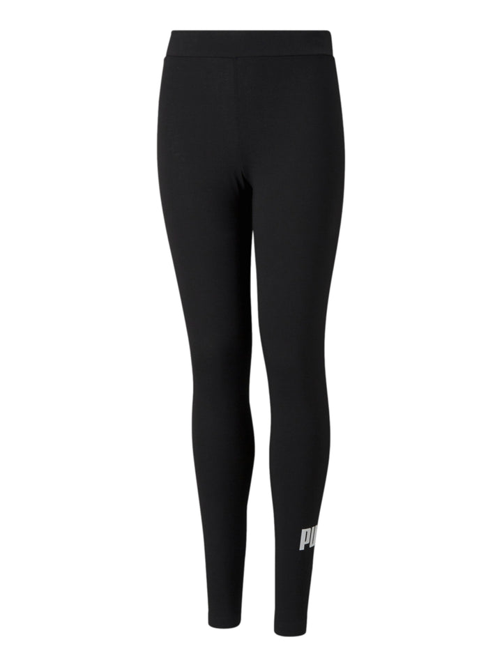 Leggings deportivos PUMA de color negro con logotipo blanco en la pierna.